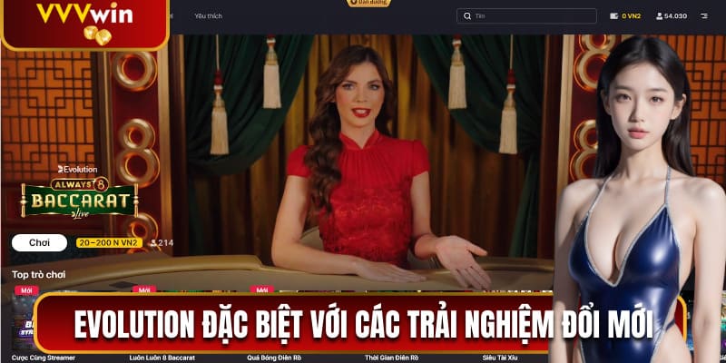 Evolution Gaming – Sảnh Live Casino Độc Đáo Tại VVVwin 1 Evolution là sảnh đặc biệt với các trải nghiệm đổi mới