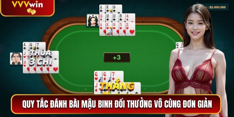 Quy tắc đánh bài Mậu Binh Đổi Thưởng vô cùng đơn giản