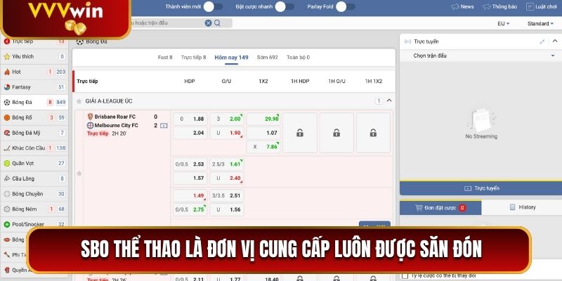 SBO Sports VVVwin - Đơn Vị Cung Cấp Kèo Cược Chất Lượng Cao 2026 1 SBO thể thao là đơn vị cung cấp luôn được săn đón
