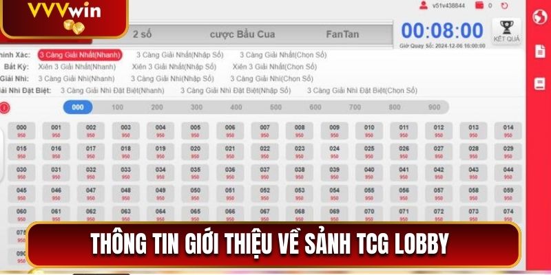 Thông tin giới thiệu về sảnh TCG Lobby